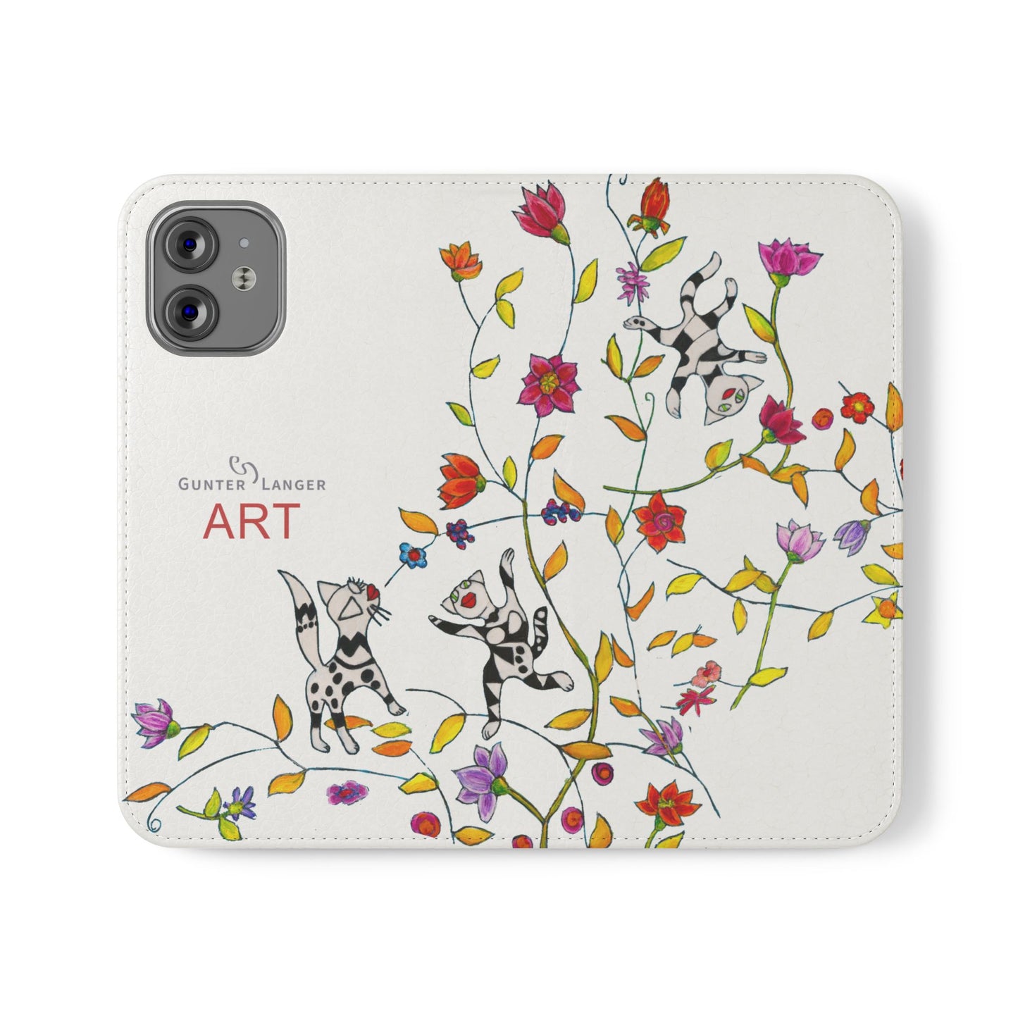 Flip Cases - Motiv: Drei Karierte Katzen auf weiß