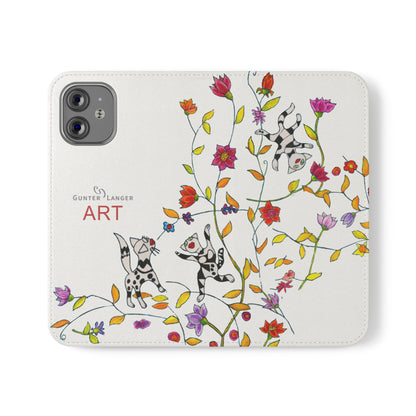 Flip Cases - Motiv: Drei Karierte Katzen auf weiß