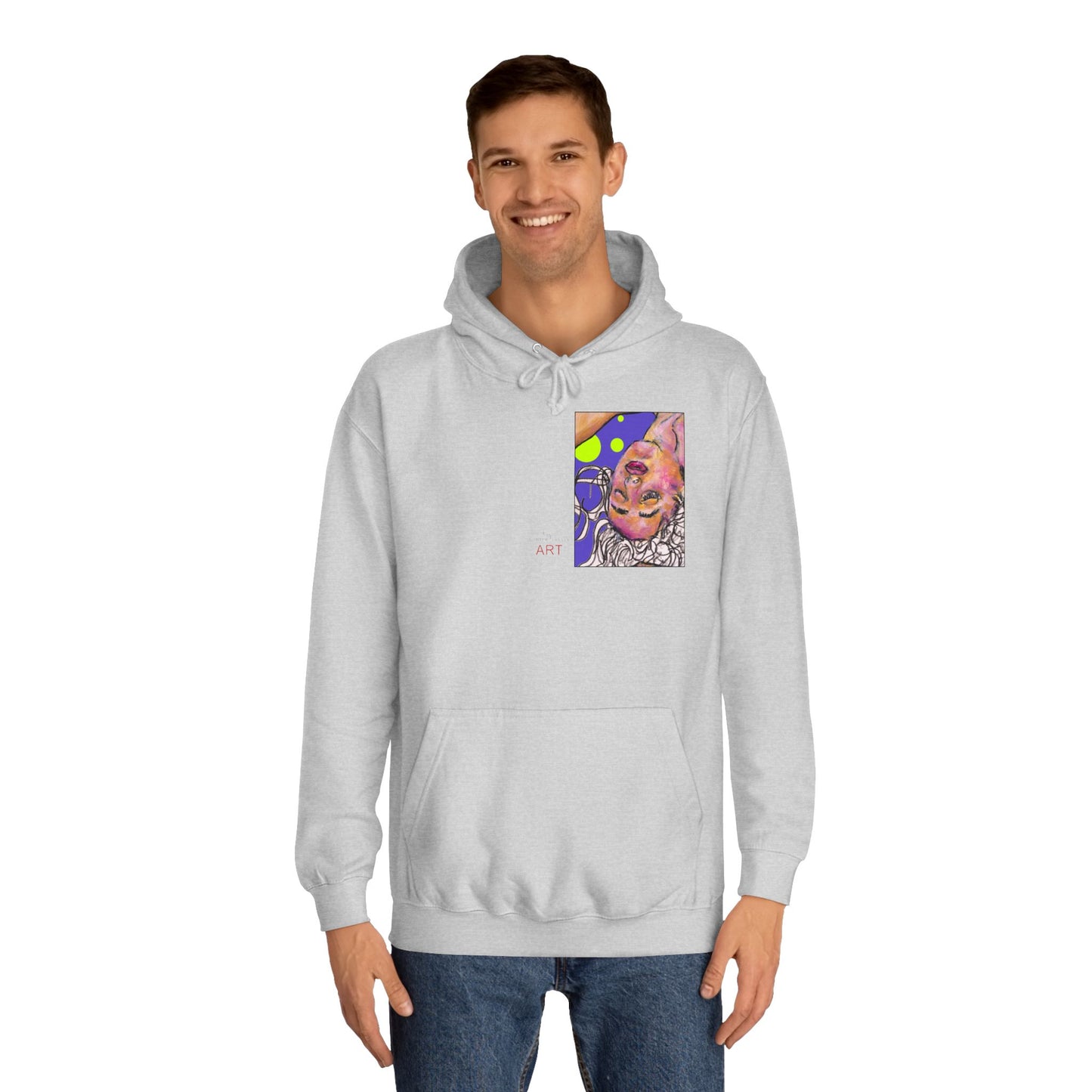 Unisex College Hoodie - Motiv: Front Hanna & Rückseite Hanna (violett)