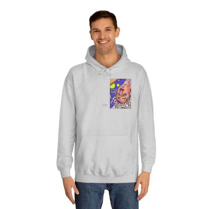 Unisex College Hoodie - Motiv: Front Hanna & Rückseite Hanna (violett)