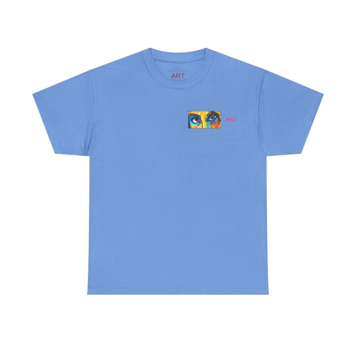 Unisex Heavy Cotton Tee - Motiv Augen & Frechdax, Neck Label