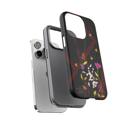 Tough Cases - iPhone - Motiv: Katze schwebt und Ranken, H 7,73 cm, Mikado3