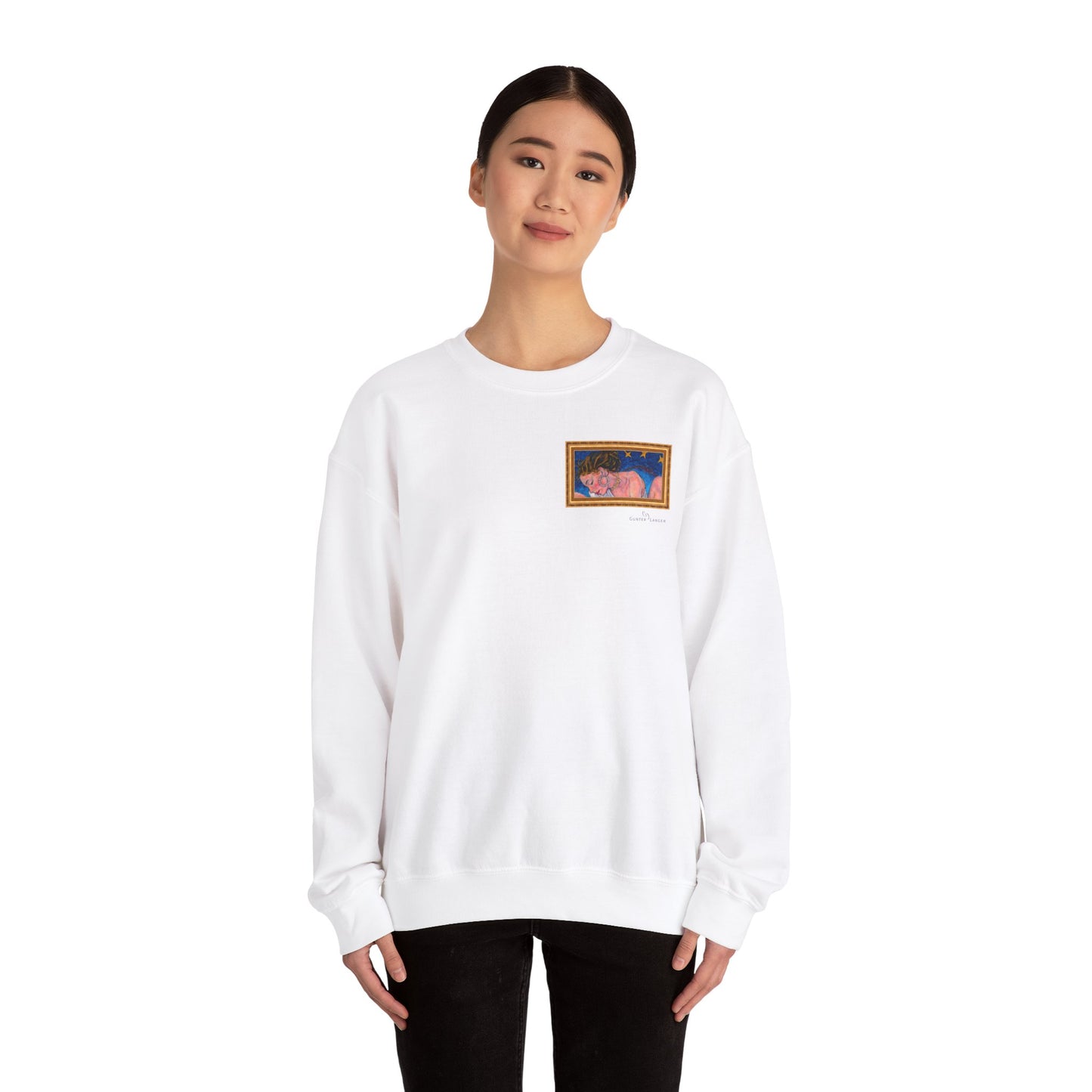 Unisex Heavy Blend™ Crewneck Sweatshirt - Motiv: Front Alva (Ausschnitt) &  Rückseite Alva
