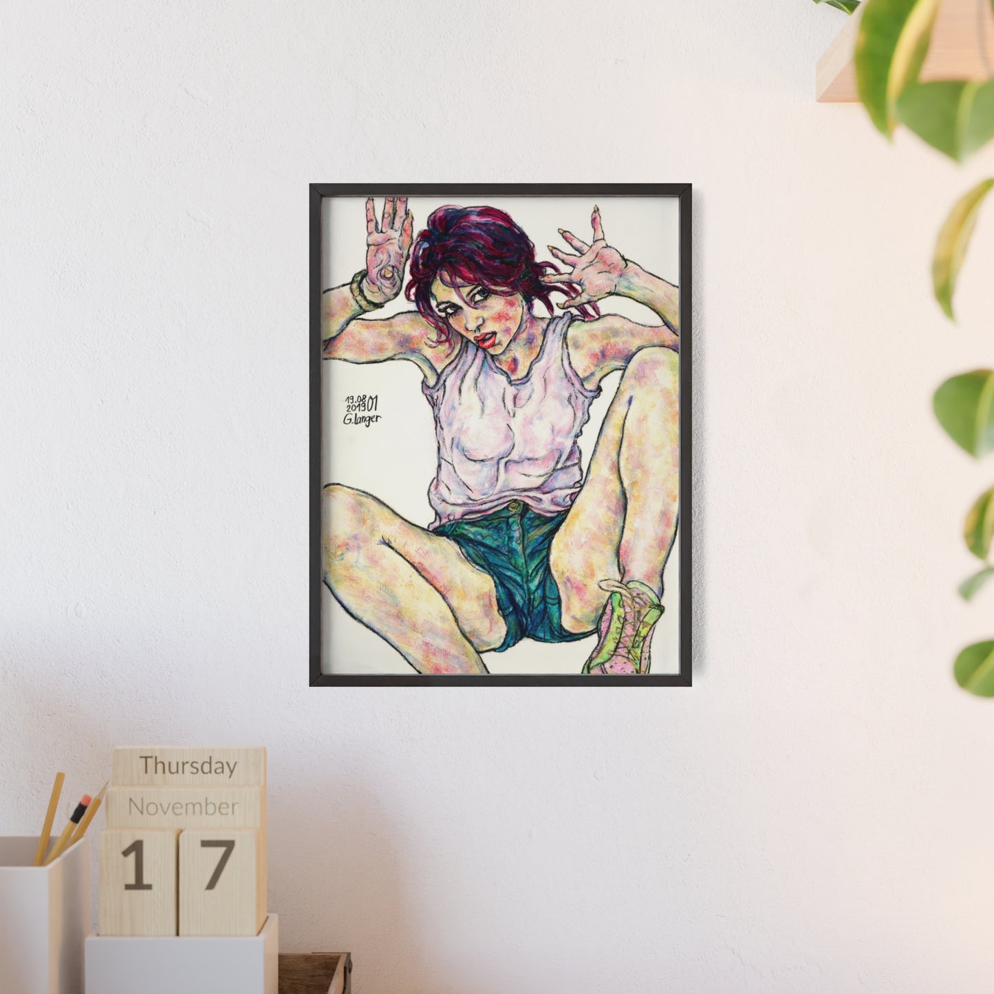 Posters with Wooden Frame - Motiv: Siegesgöttin