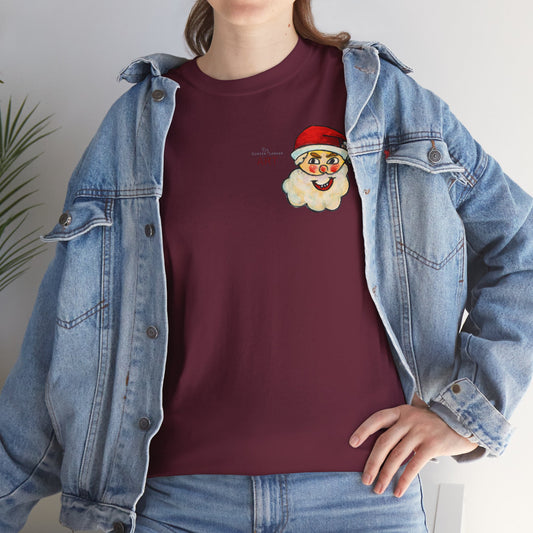 Unisex Heavy Cotton Tee - Motiv: Weihnachtsmann, H 13 cm