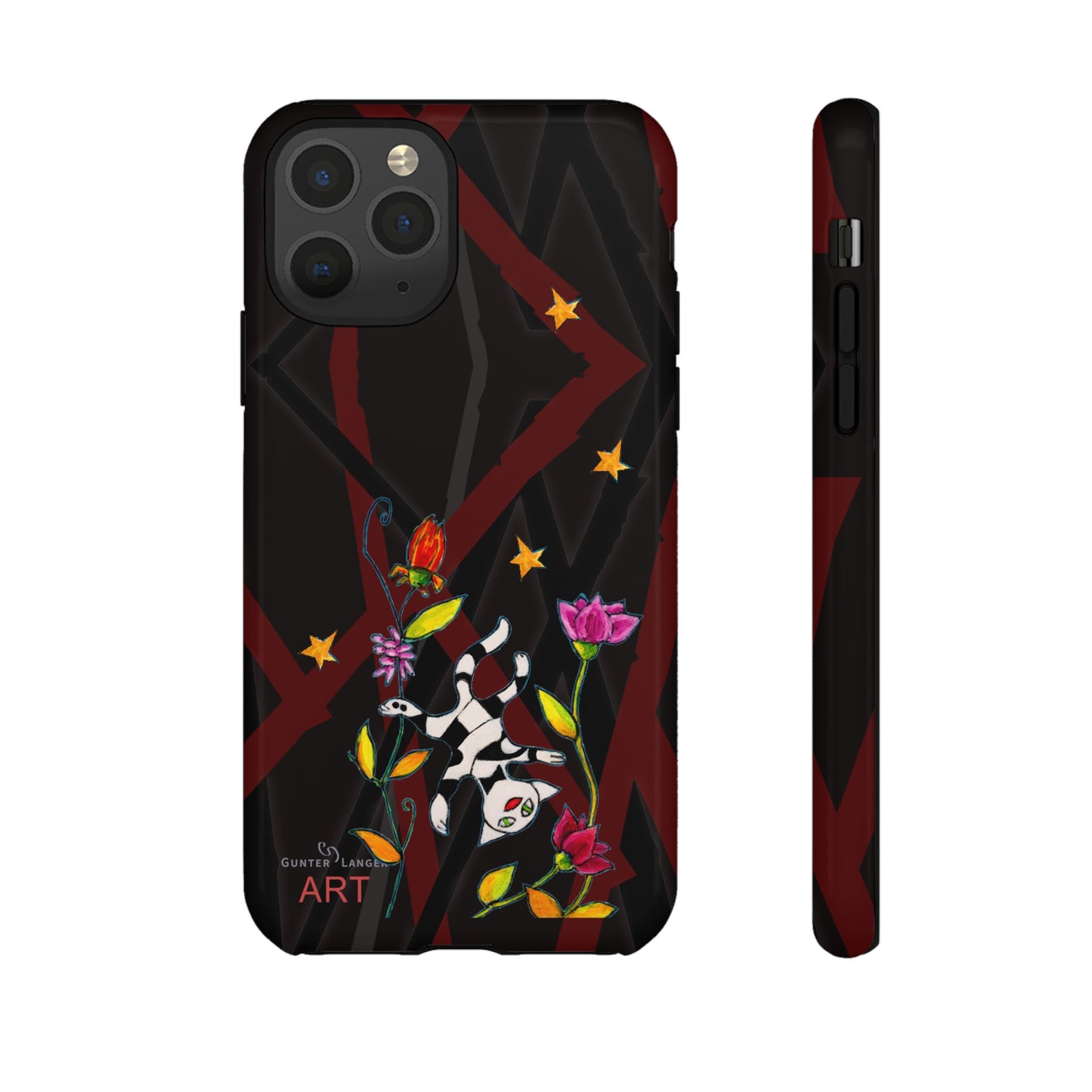 Tough Cases - iPhone - Motiv: Katze schwebt und Ranken, H 7,73 cm, Mikado3