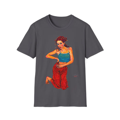 Unisex Softstyle T-Shirt - Motiv: Front Lea, H 45,2 cm