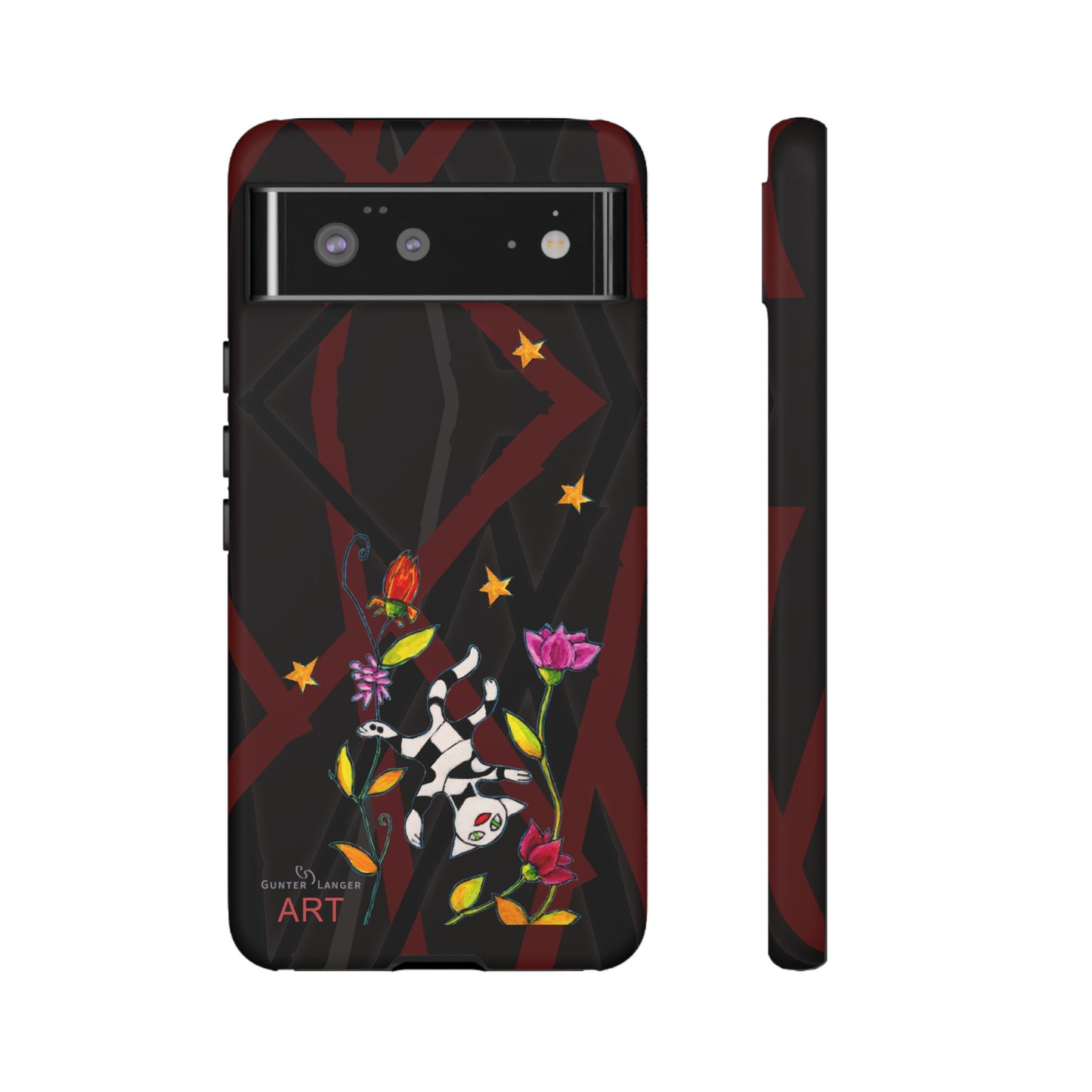 Tough Cases - Motiv: Katze schwebt und Ranken, H 7,73 cm, Mikado3