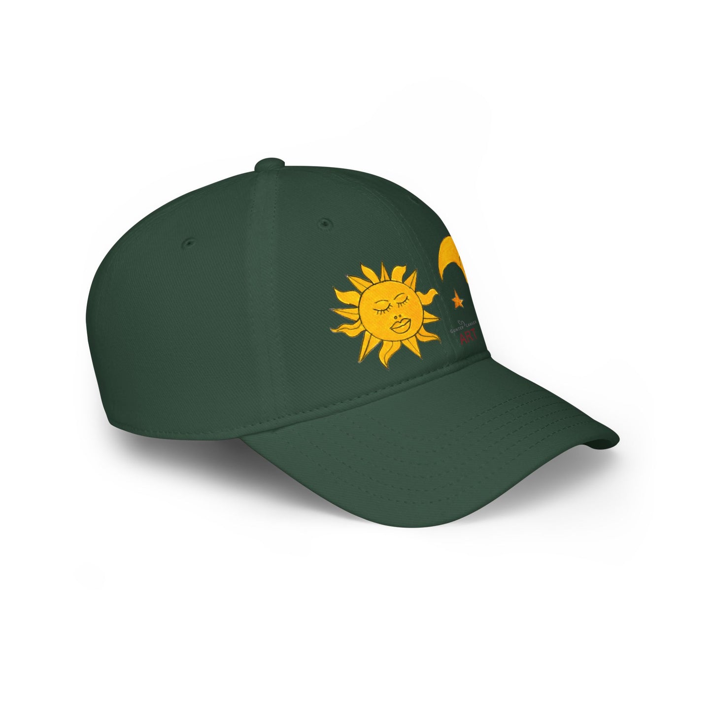 Low Profile Baseball Cap - Motiv: Sonne Mond und Sterne