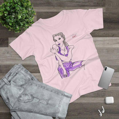 Single Jersey Women's T-shirt - Motiv: Front, Front Carlotta H 34,5 cm