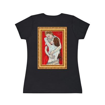 Women's Iconic T-Shirt - Motiv: Nähe (klein) & Nähe (groß)