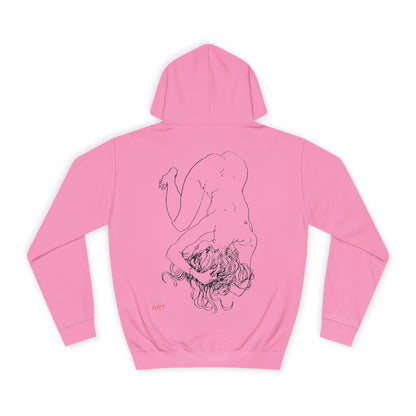 Unisex College Hoodie - Motiv: Rückseite Alisha, H 49 cm