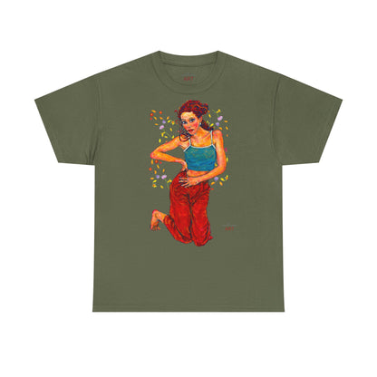 Unisex Heavy Cotton Tee - Motiv: Motiv Lea, Ranken, 49cm, Neck Label