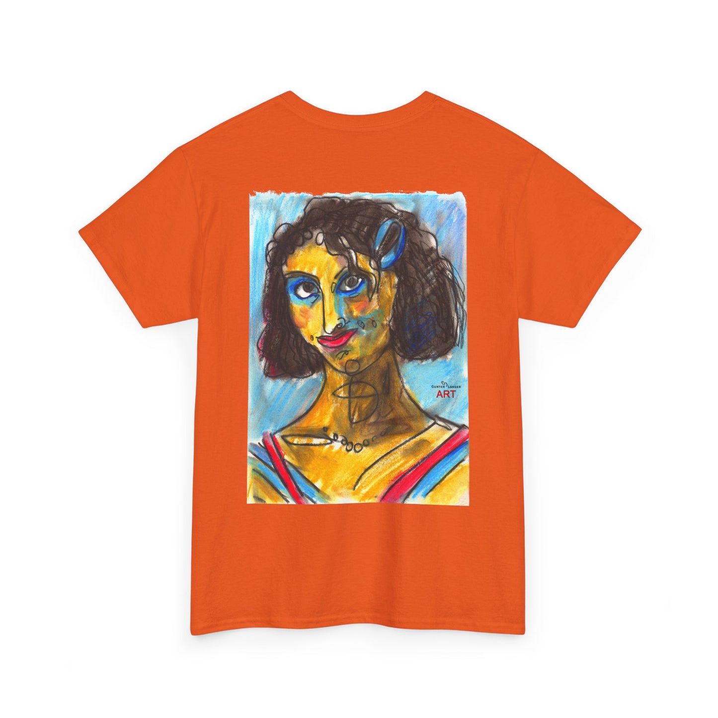 Unisex Heavy Cotton Tee - Motiv Augen & Frechdax, Neck Label