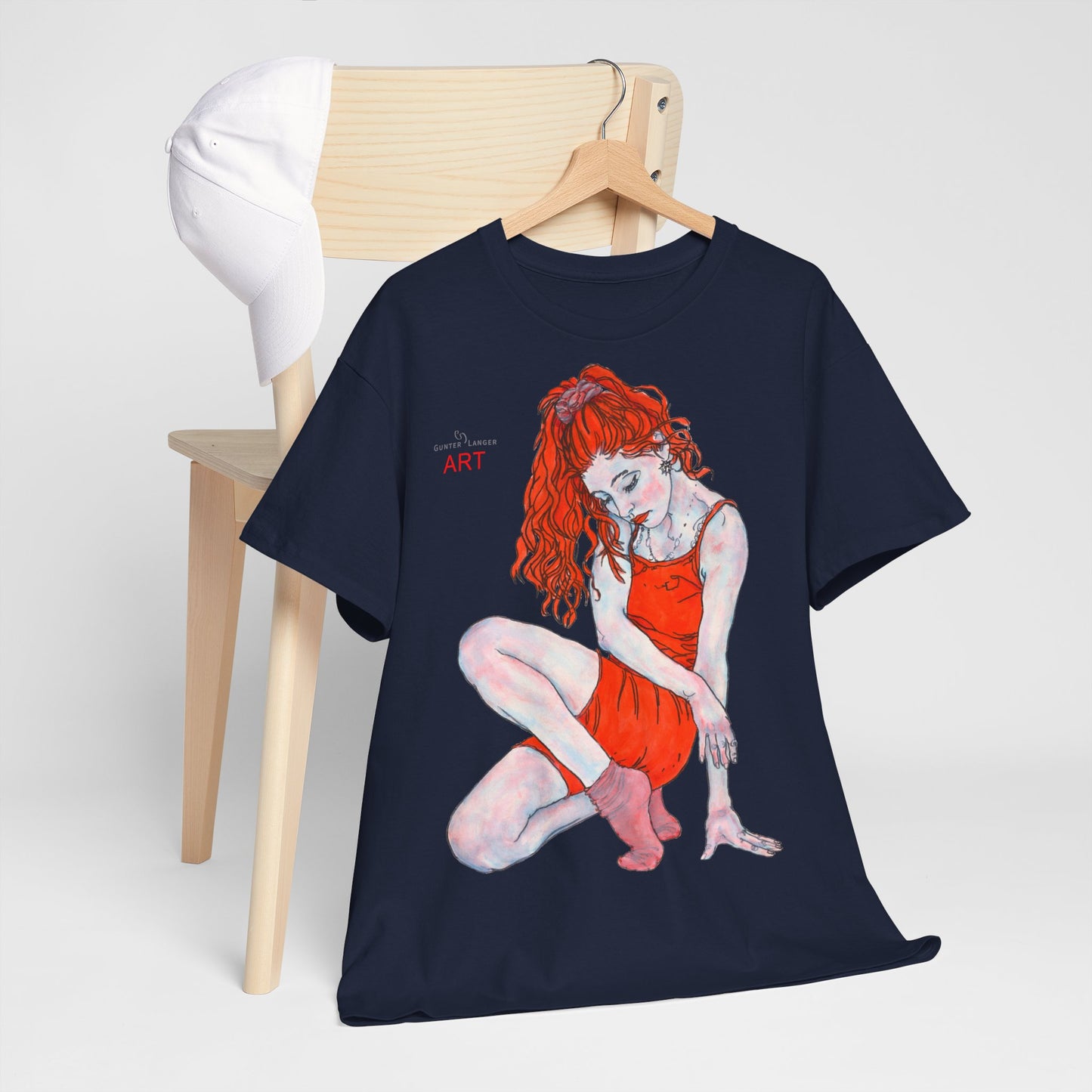 Unisex Heavy Cotton Tee - Motiv: Front Julia,  H 47 cm