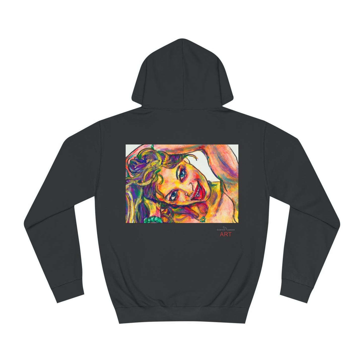 Unisex College Hoodie - Motiv: Frontseite Emma, H24 cm & Rückseite Emma, H28 cm