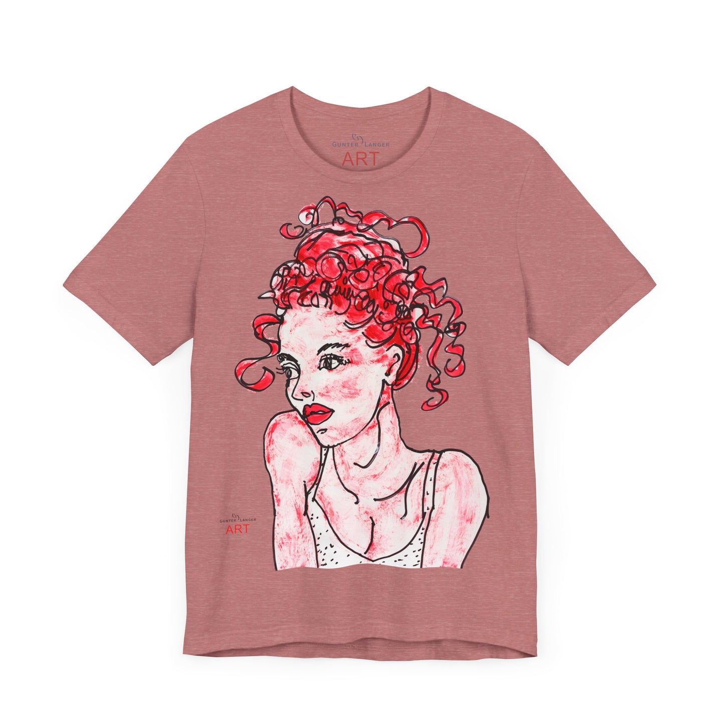 Unisex Jersey Short Sleeve Tee - Motiv: Front Mila, H 49 cm