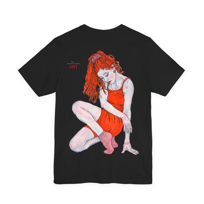 Unisex Jersey Short Sleeve Tee - Motiv: Front Logo & Rückseite Julia, H 49 cm