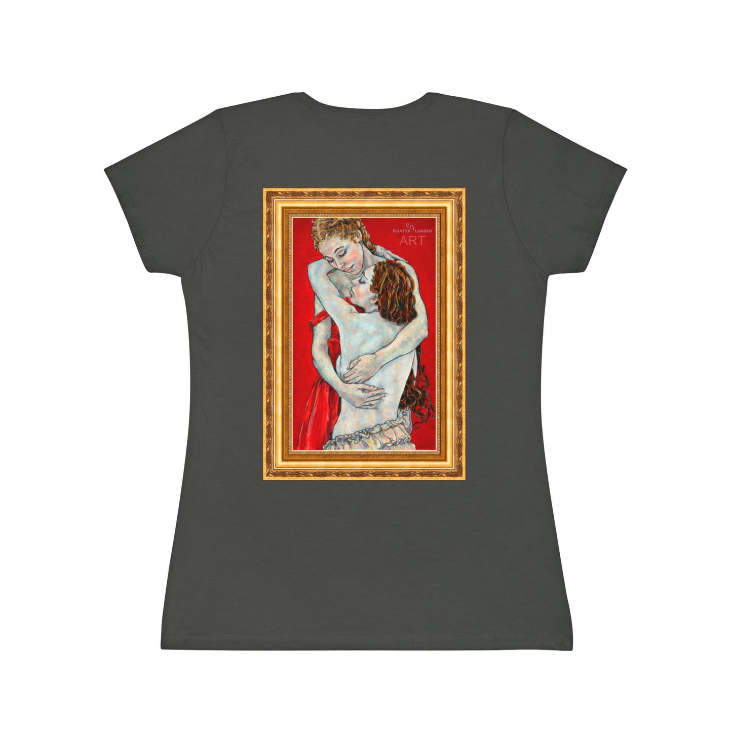 Women's Iconic T-Shirt - Motiv: Nähe (klein) & Nähe (groß)