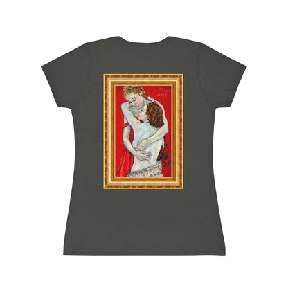 Women's Iconic T-Shirt - Motiv: Nähe (klein) & Nähe (groß)