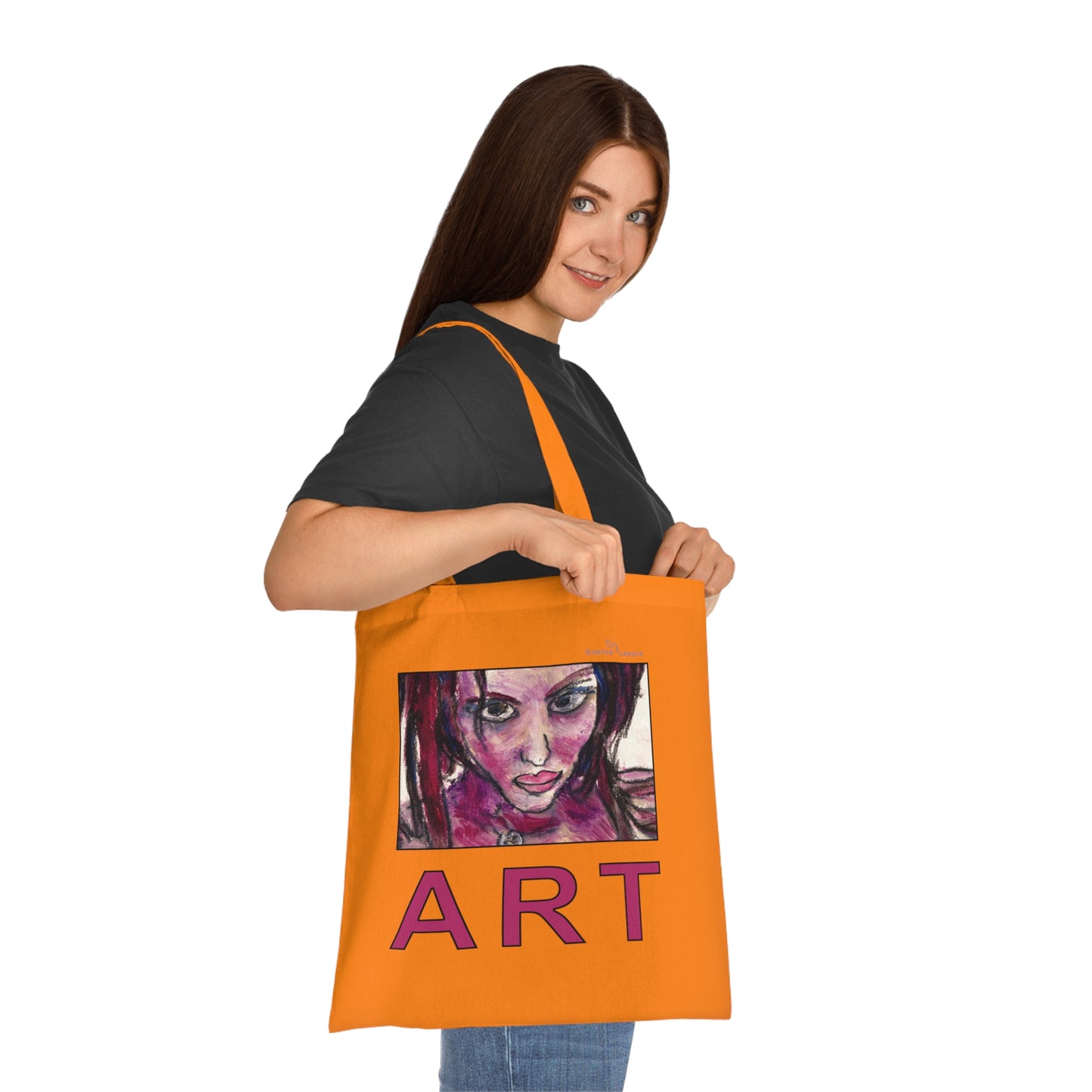 Cotton Tote - Motiv: Lola ART, einseitig bedruckt, H 17,5 cm