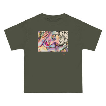 Beefy-T®  Short-Sleeve T-Shirt - Motiv: Front Mara, H 20 cm & Rückseite Mara, H 26 cm