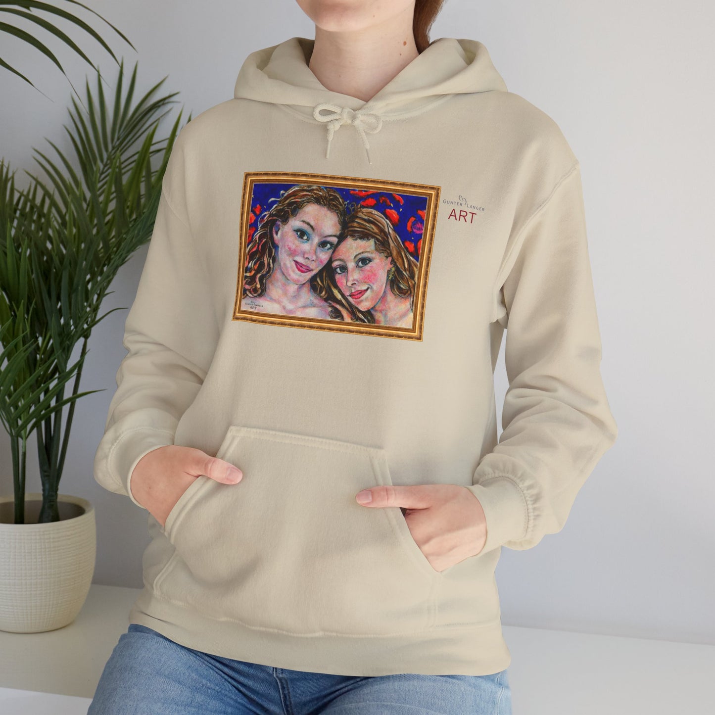 Unisex Heavy Blend™ Hooded Sweatshirt - Motiv: Front "Freundinnen" H 17,5 cm