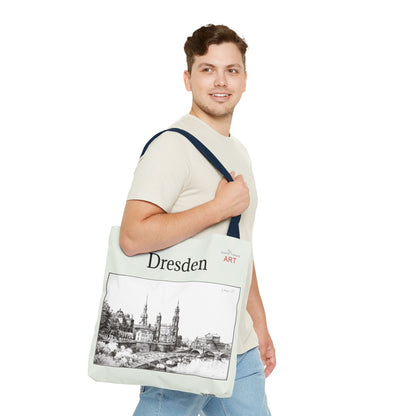 Tote Bag (AOP) - Motiv: Dresden - Terrassenufer, Bleistift