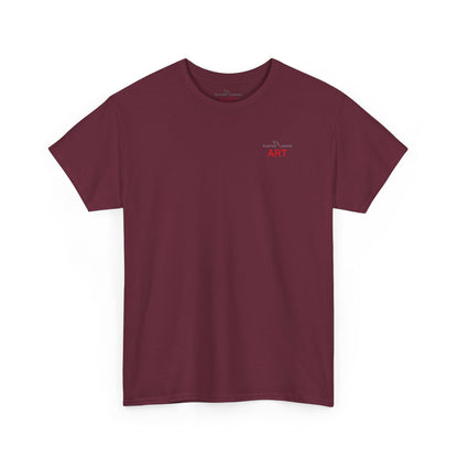 Unisex Heavy Cotton Tee - Motiv: Front Logo & Rückseite Lina, Neck Label