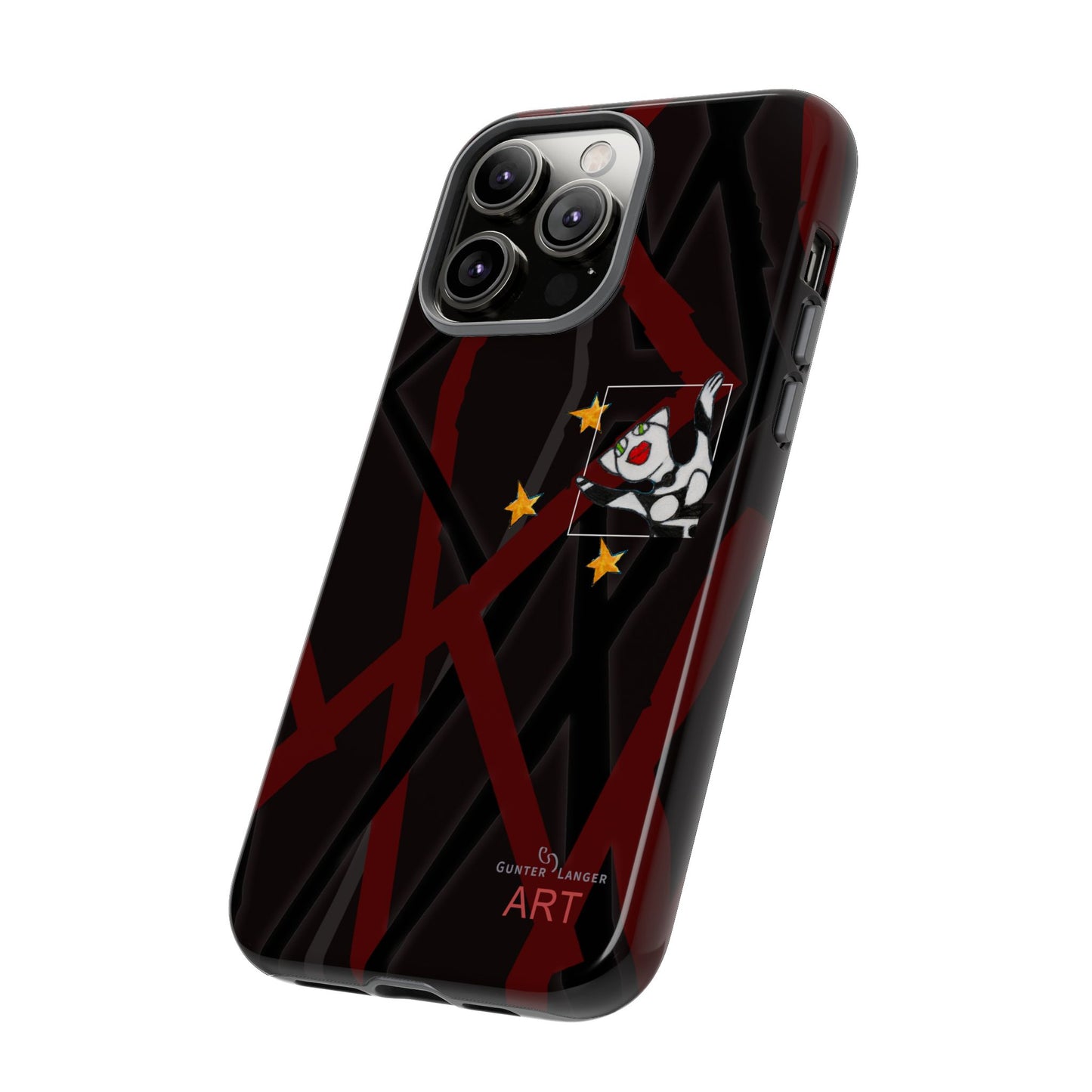 Tough Cases - iPhone - Motiv:  "Miau" klein H 8 cm, Sternenhimmel, Mikado3