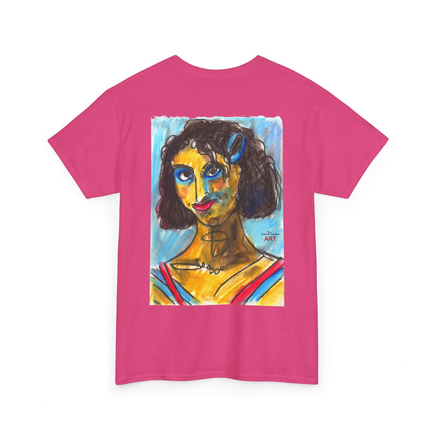 Unisex Heavy Cotton Tee - Motiv Augen & Frechdax, Neck Label