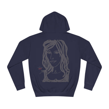 Unisex College Hoodie - Motiv: Front Esther ( grau, klein) & Rückseite Esther (grau)