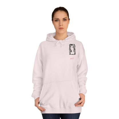 Unisex College Hoodie -  Motiv: Front Esther (klein) & Rückseite Esther