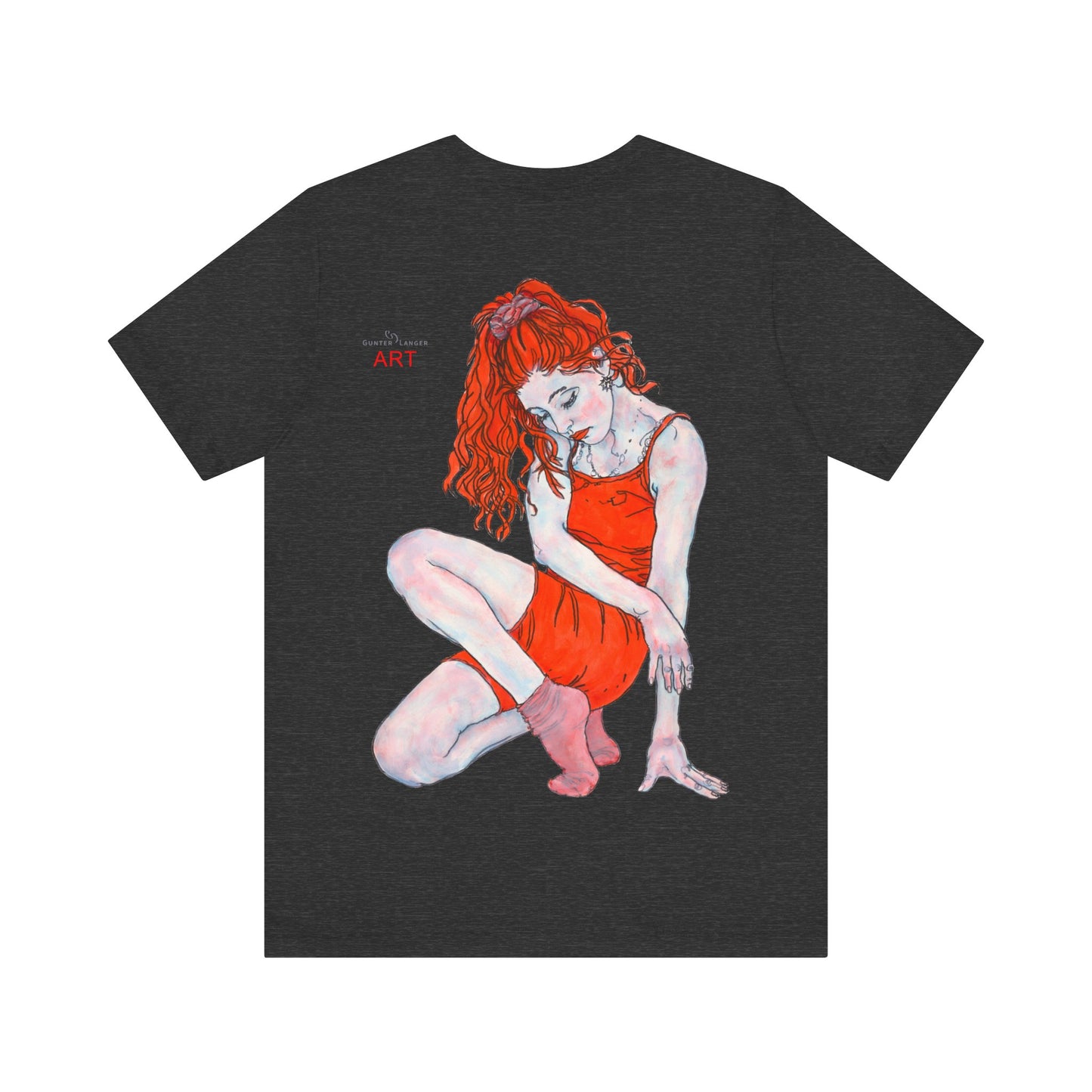 Unisex Jersey Short Sleeve Tee - Motiv: Front Logo & Rückseite Julia, H 49 cm