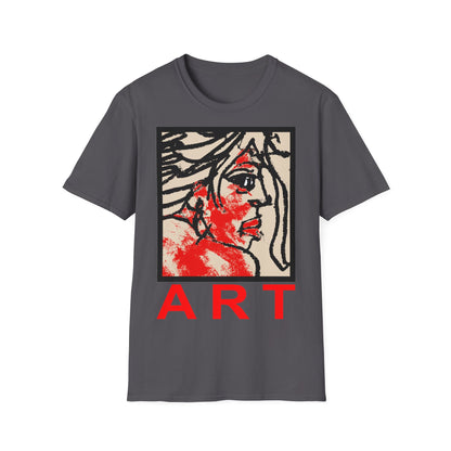 Unisex Softstyle T-Shirt - Motiv: Front Ria, H 43 cm