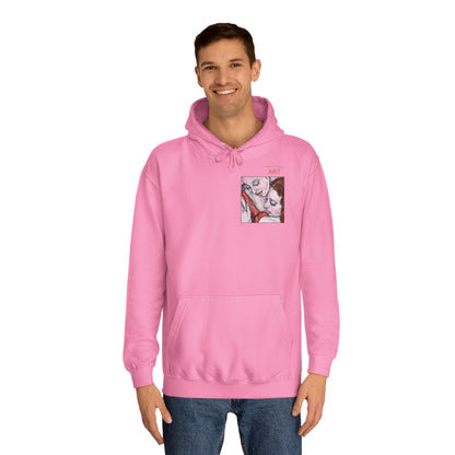 Unisex College Hoodie - Motiv: Front Bei dir & Rückseite Bei dir (gerahmt)