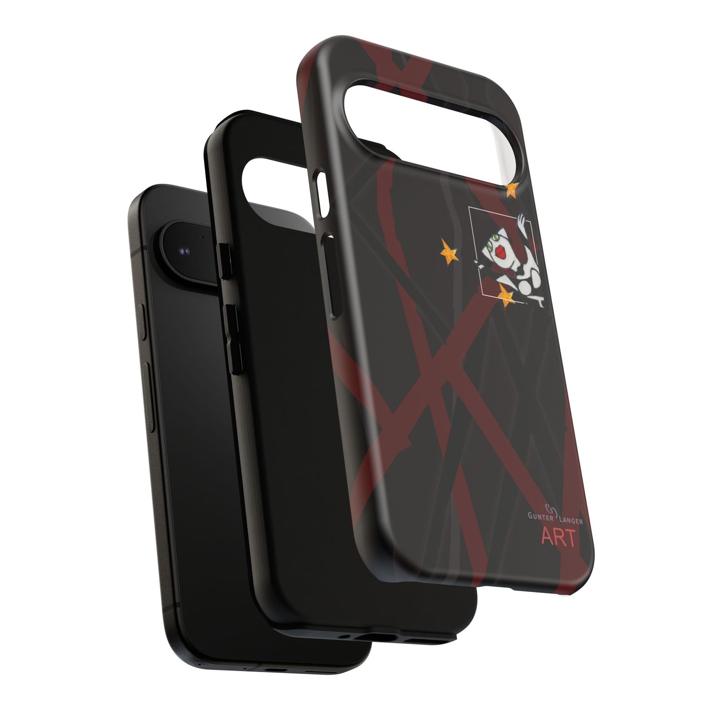 Tough Cases - Google Pixel - Samsung Galaxy - Motiv:  "Miau" klein H 8 cm, Sternenhimmel, Mikado3