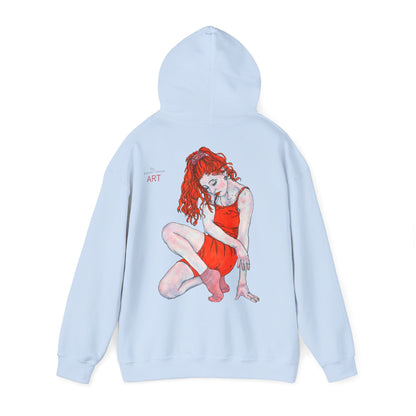 Unisex Heavy Blend™ Hooded Sweatshirt - Motiv: Front Julia (klein 16,5 cm) & Rückseite Julia, H 43 cm