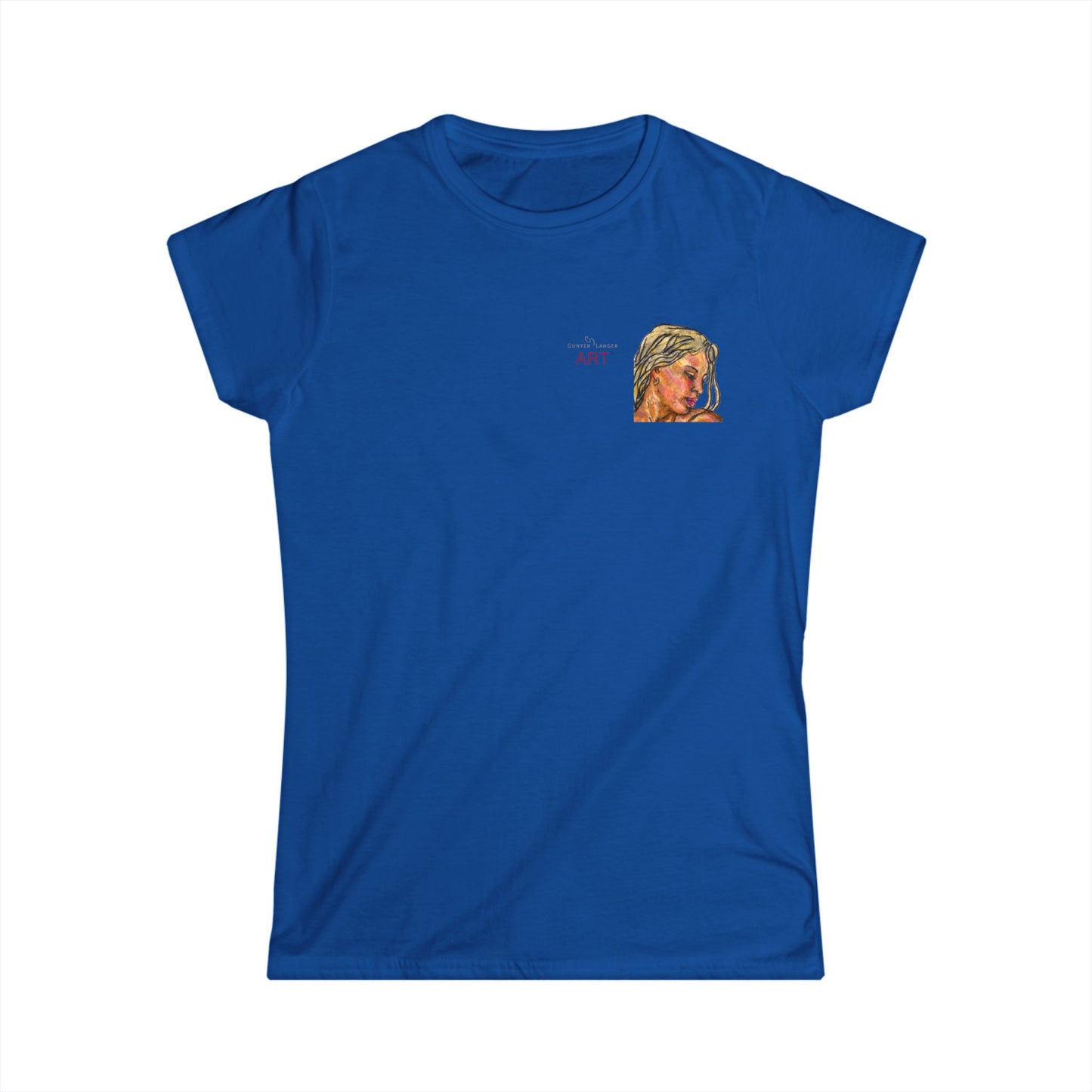 Women's Softstyle Tee - Motiv: Front, Erna, H 8 cm