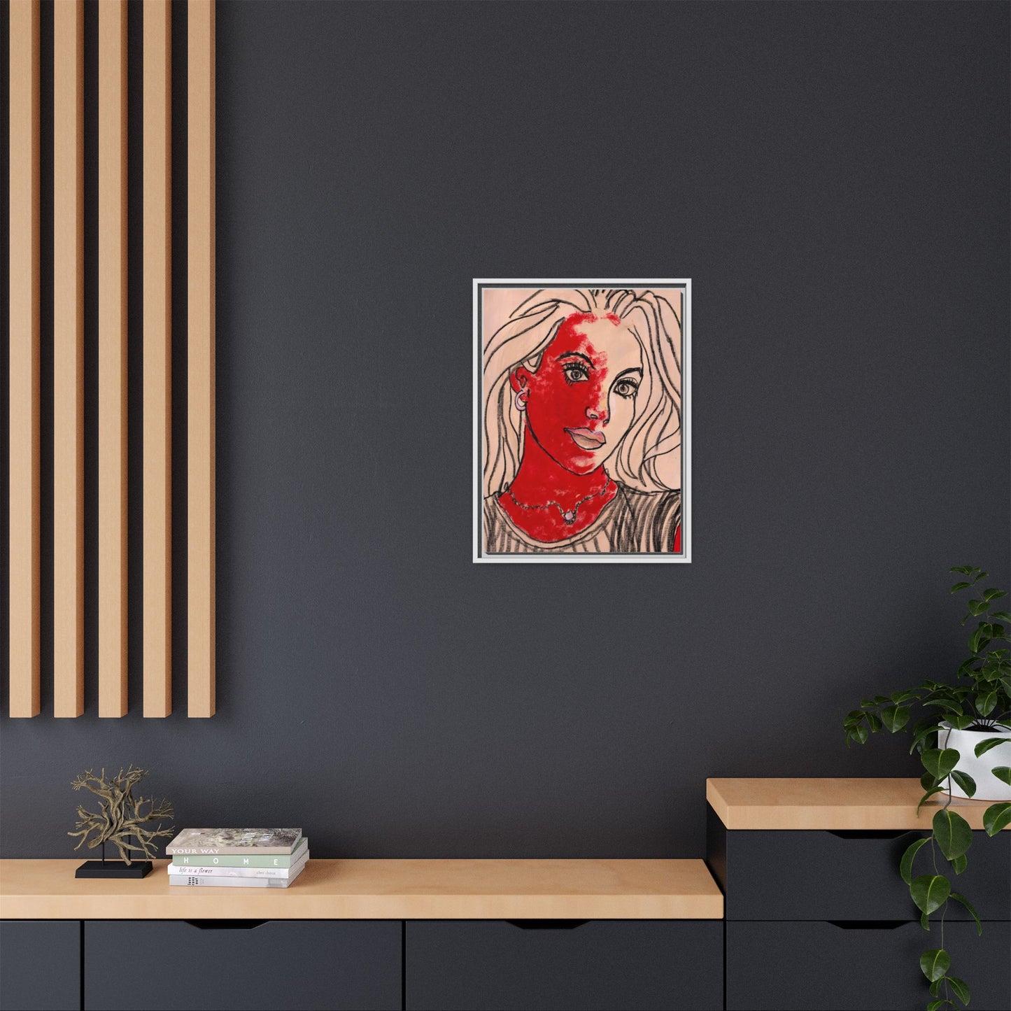 Matte Canvas, Framed (Multi-color) - Motiv: Christina, H 45,72 bis 76,20 cm