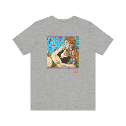 Unisex Jersey Short Sleeve Tee - Motiv: Ida (Ausschnitt H 5,8 cm) & Rückseite Ida, H 26 cm