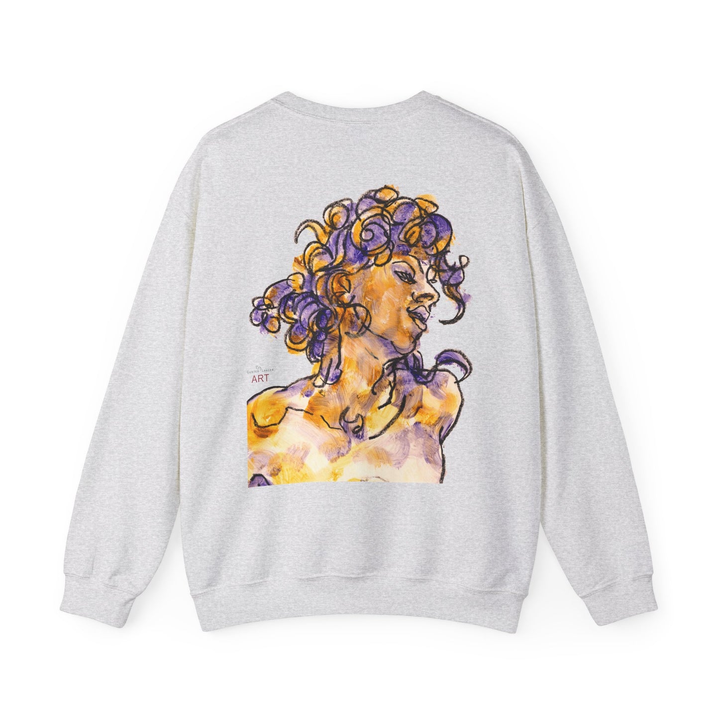 Unisex Heavy Blend™ Crewneck Sweatshirt - Motiv: Front Logo & Rückseite Pauline