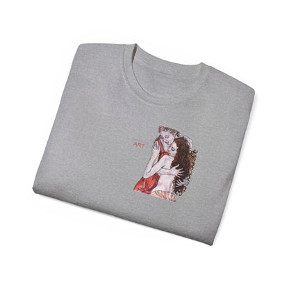 Unisex Ultra Cotton Tee - Mutter und Tochter - Motiv Bei dir (klein) & Bei dir (groß)