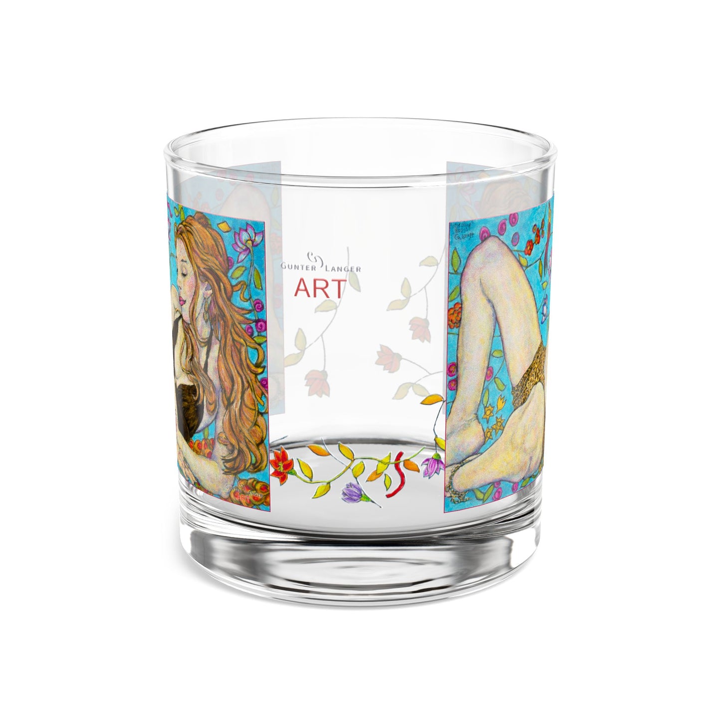 Rocks Glass, 10oz - Motiv: 2 x Ida, Ranken