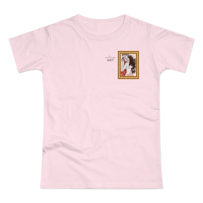 Single Jersey Women's T-shirt - hell - Motiv: Bei dir, H 11 cm