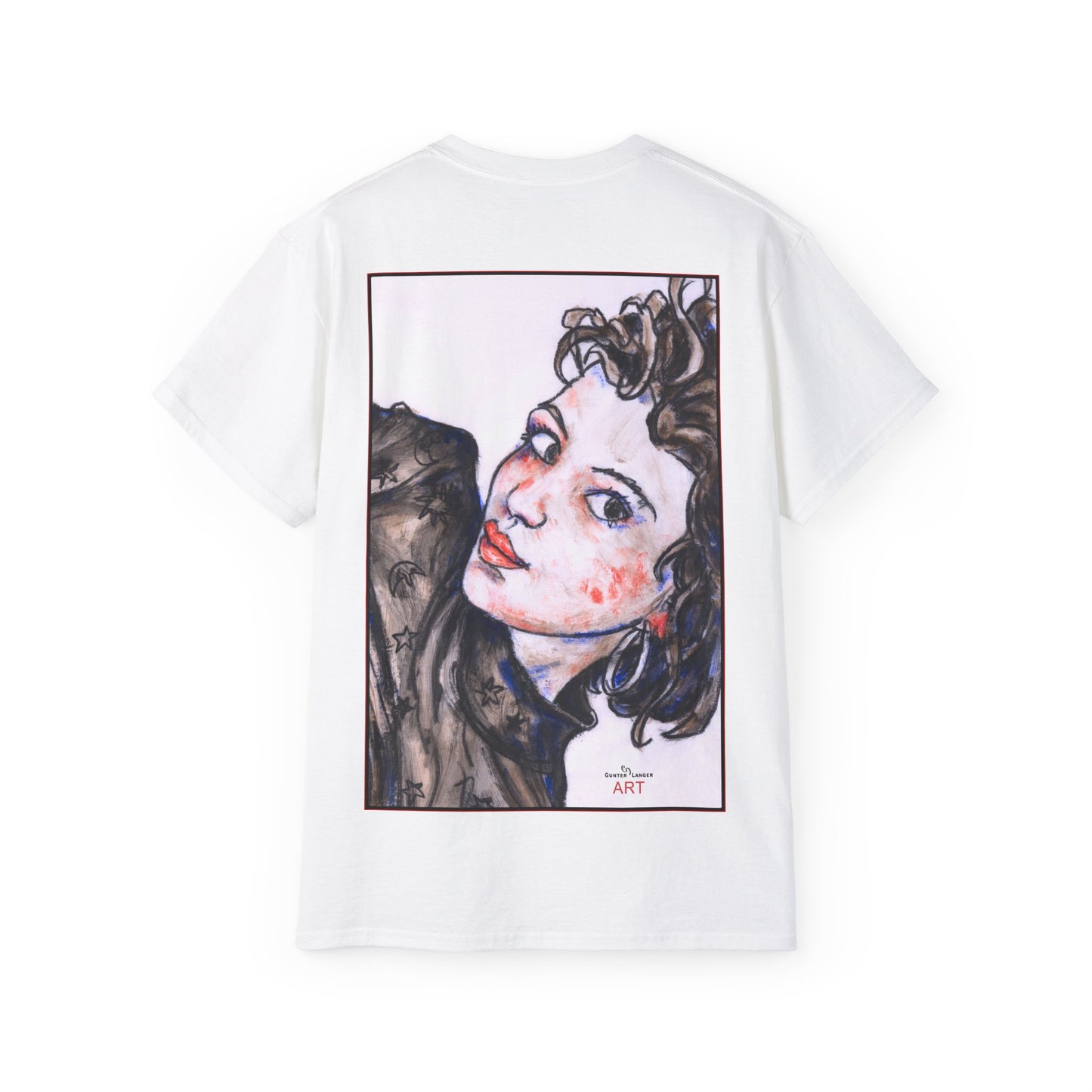 Unisex Ultra Cotton Tee - Motiv: Front Annette (Ausschnitt) & Rückseite Annette