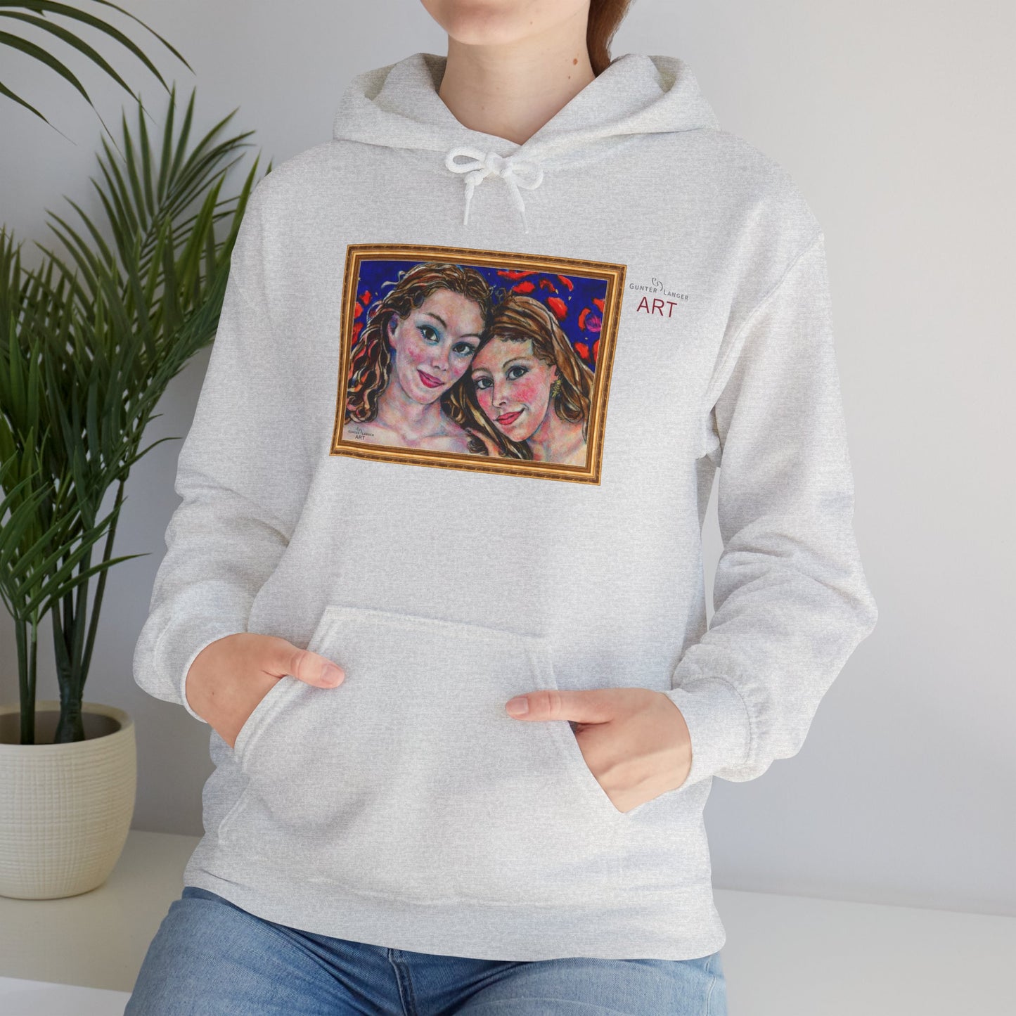 Unisex Heavy Blend™ Hooded Sweatshirt - Motiv: Front "Freundinnen" H 17,5 cm
