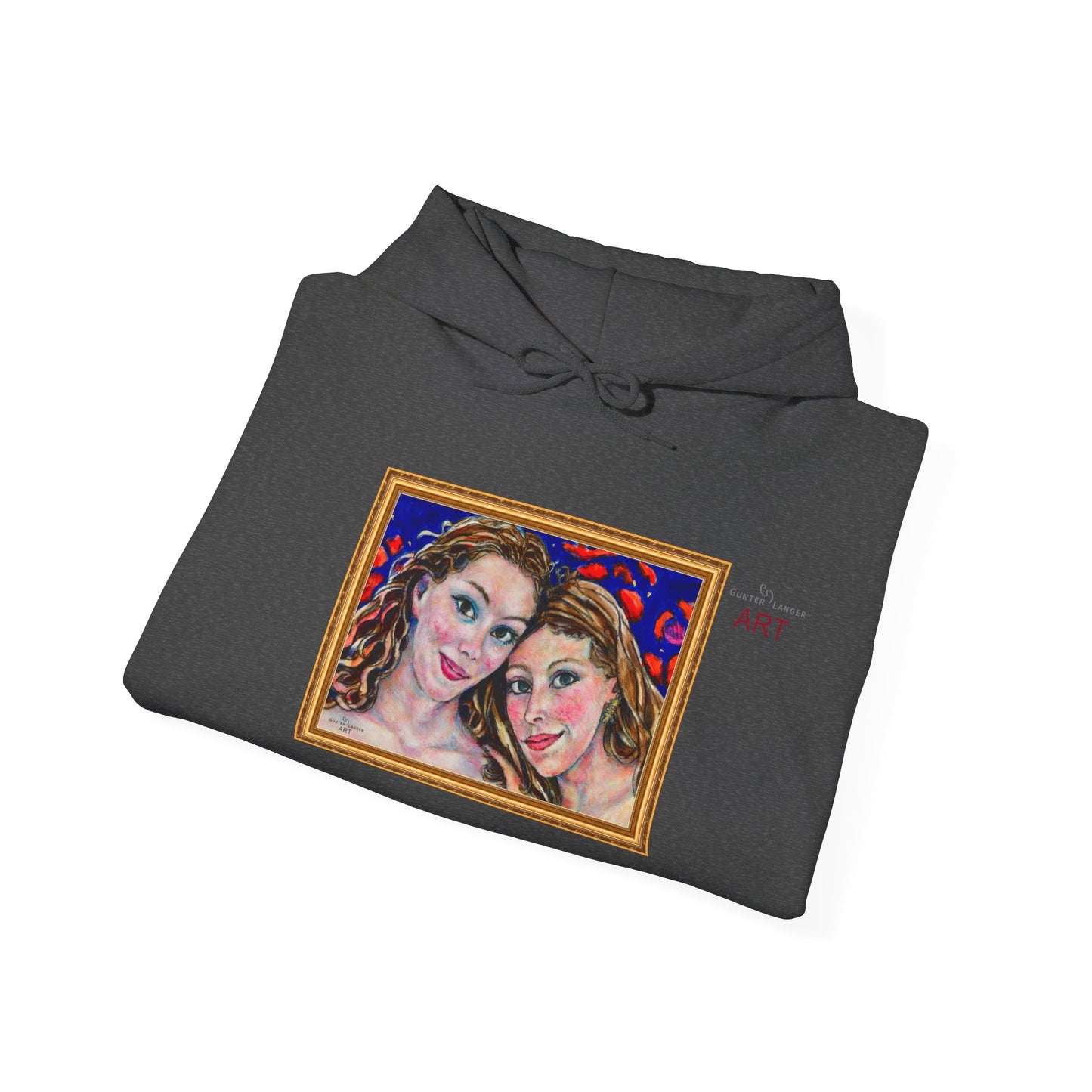 Unisex Heavy Blend™ Hooded Sweatshirt - Motiv: Front "Freundinnen" H 17,5 cm