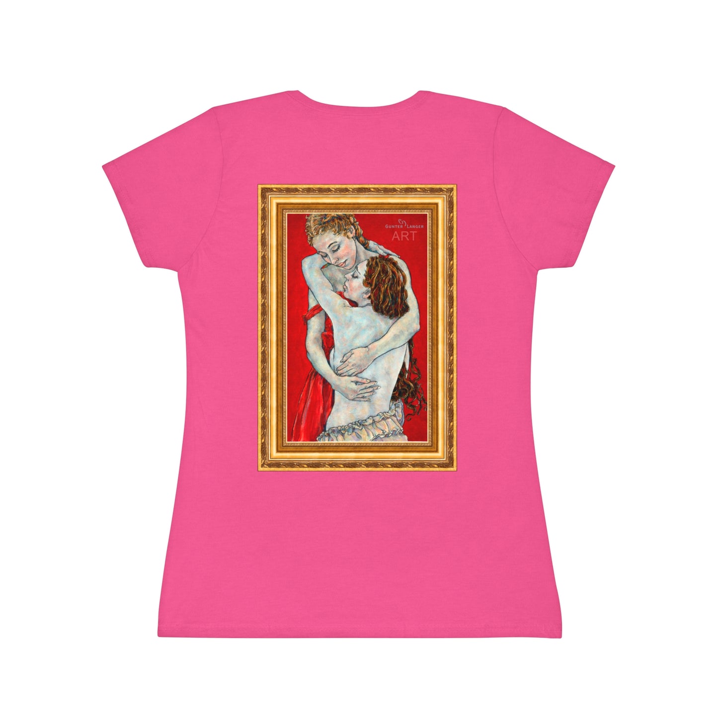 Women's Iconic T-Shirt - Motiv: Nähe (klein) & Nähe (groß)