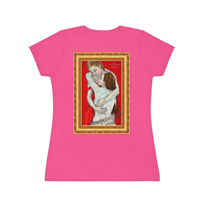 Women's Iconic T-Shirt - Motiv: Nähe (klein) & Nähe (groß)
